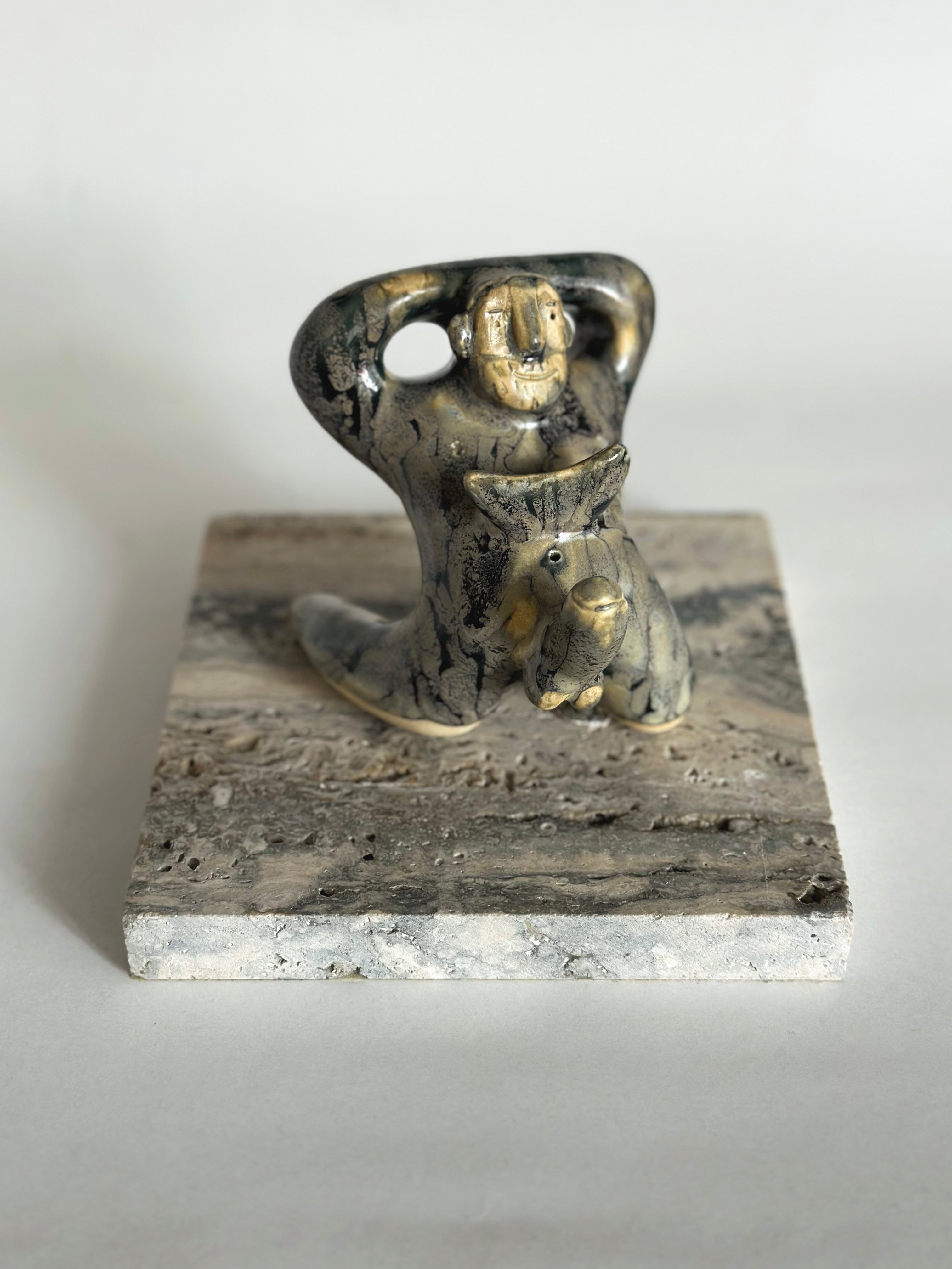 Ceramic Figure 7, Black and Galaxy Glaze